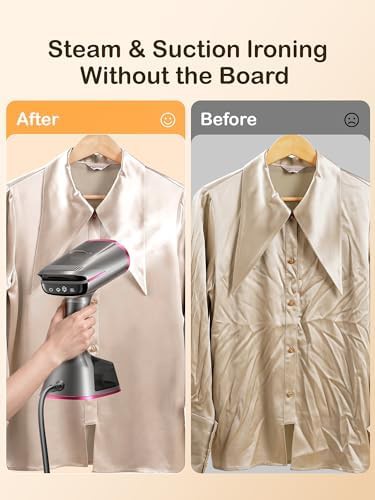 Handheld garment steamer with vacuum suction — photo 5
