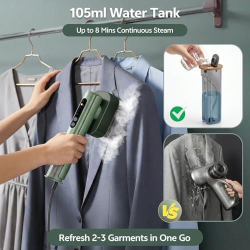 Handheld 1000W Dual Voltage Travel Steamer — photo 4