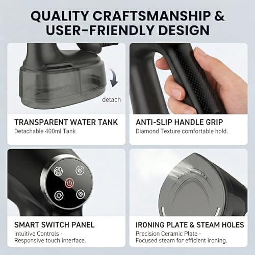Handheld garment steamer with vacuum suction — photo 5