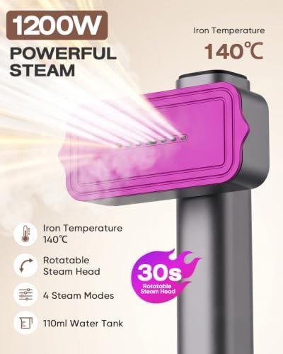 Dual voltage 1200W 4-in-1 travel steamer — photo 3