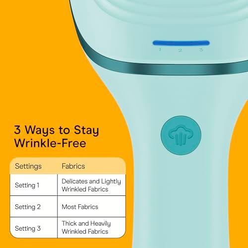 Mint green handheld steamer with ceramic soleplate — photo 4