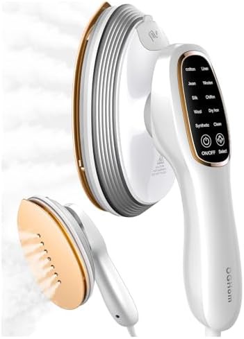Dual action iron and steamer for clothes
