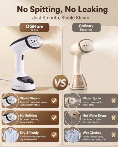 Foldable handheld garment steamer with 1000w power — photo 3