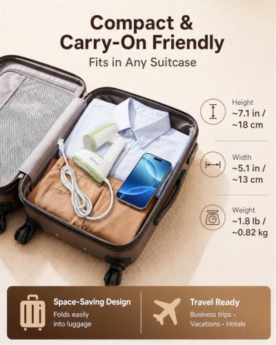 Compact one button handheld steamer for garments — photo 4