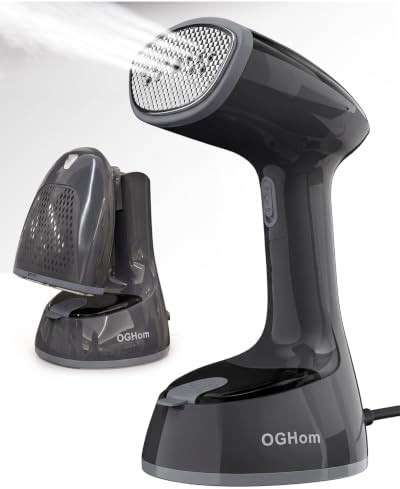 Lightweight portable handheld fabric steamer for clothes