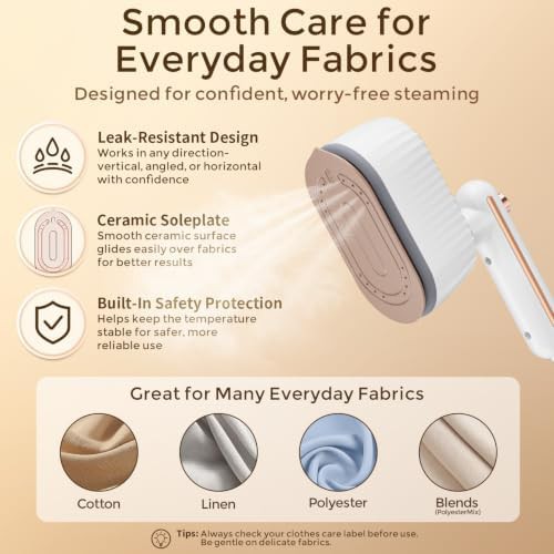Portable travel steamer with round handle — photo 5