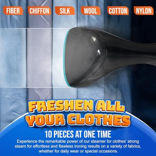 Handheld steamer with fabric brush and glove — photo 3