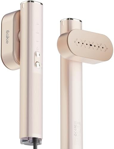 Rose gold travel handheld steamer and iron
